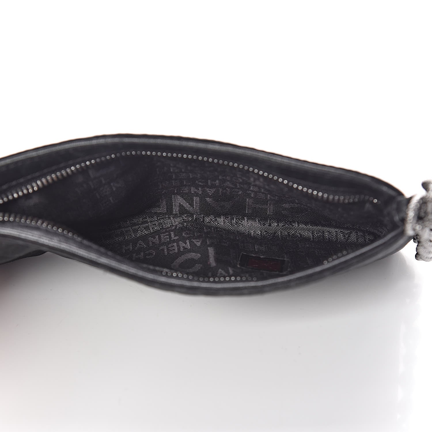 Chanel Satin Camellia Evening Bag Black 5 of 9