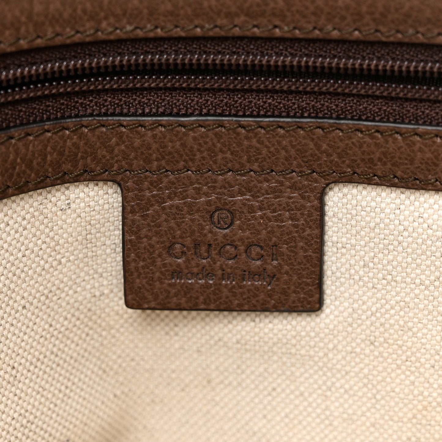 GG Supreme Monogram Web Toiletry Case Brown