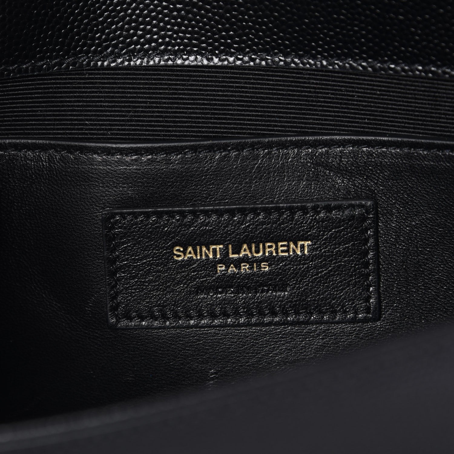 Saint Laurent Grain De Poudre Monogram Cassandre Clutch Black 6 of 7