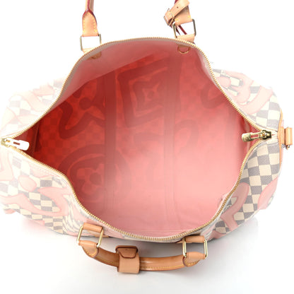 Louis Vuitton Damier Azur Tahitienne Keepall Bandouliere 50 Rose Ballerine 4 of 4