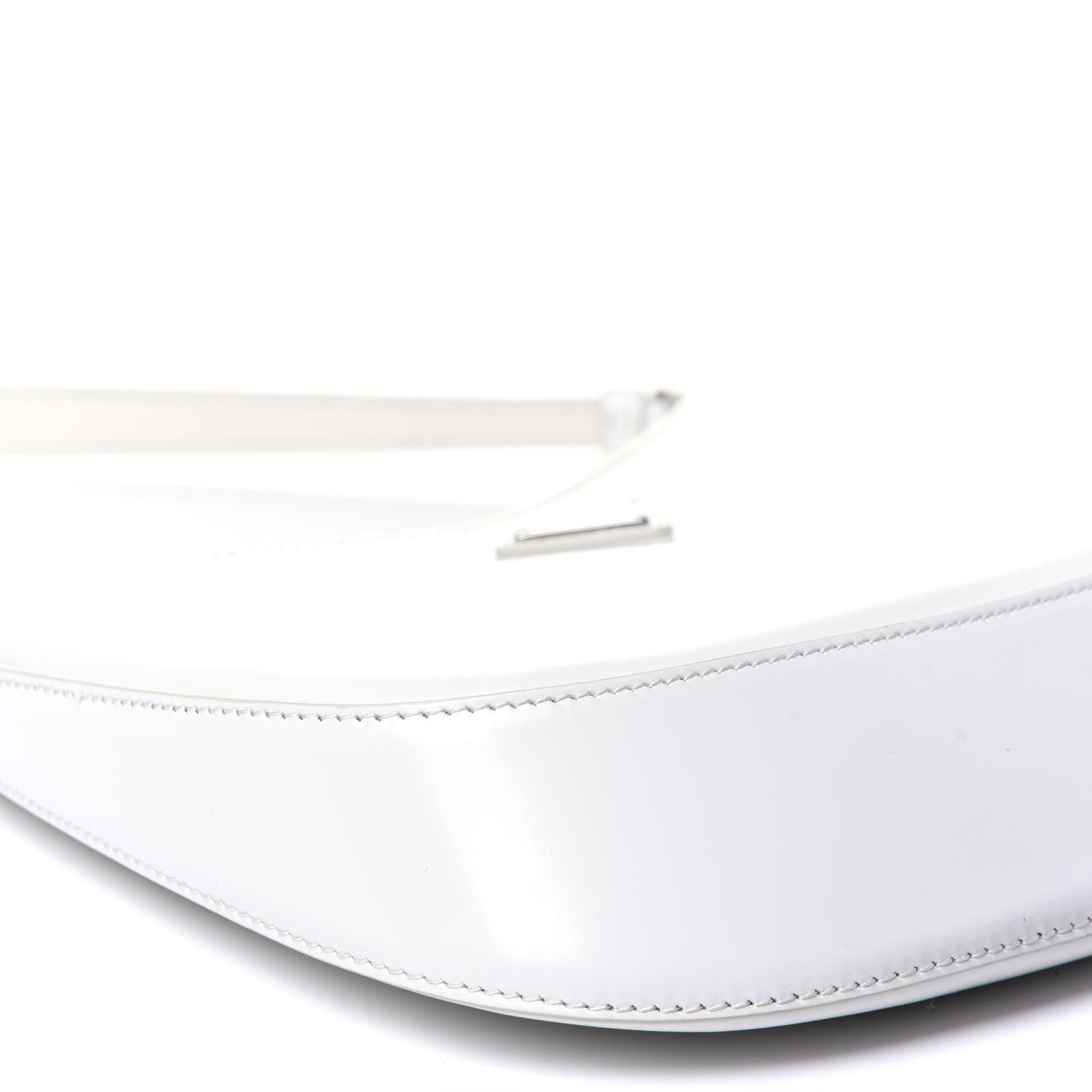 Prada Spazzolato Cleo Shoulder Bag White 7 of 9