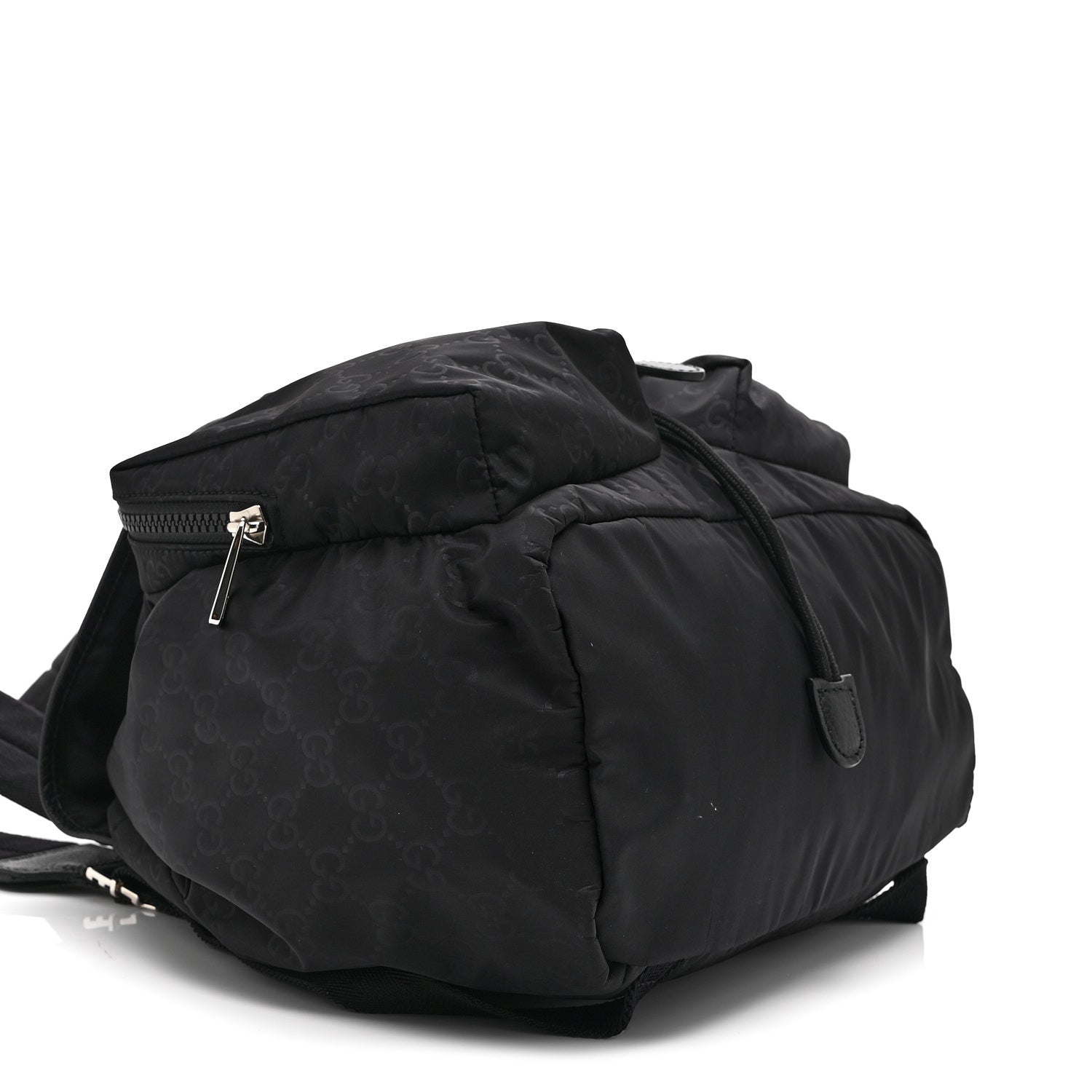 Gucci Nylon Monogram Medium Light Single Buckle Backpack Black 10 of 11