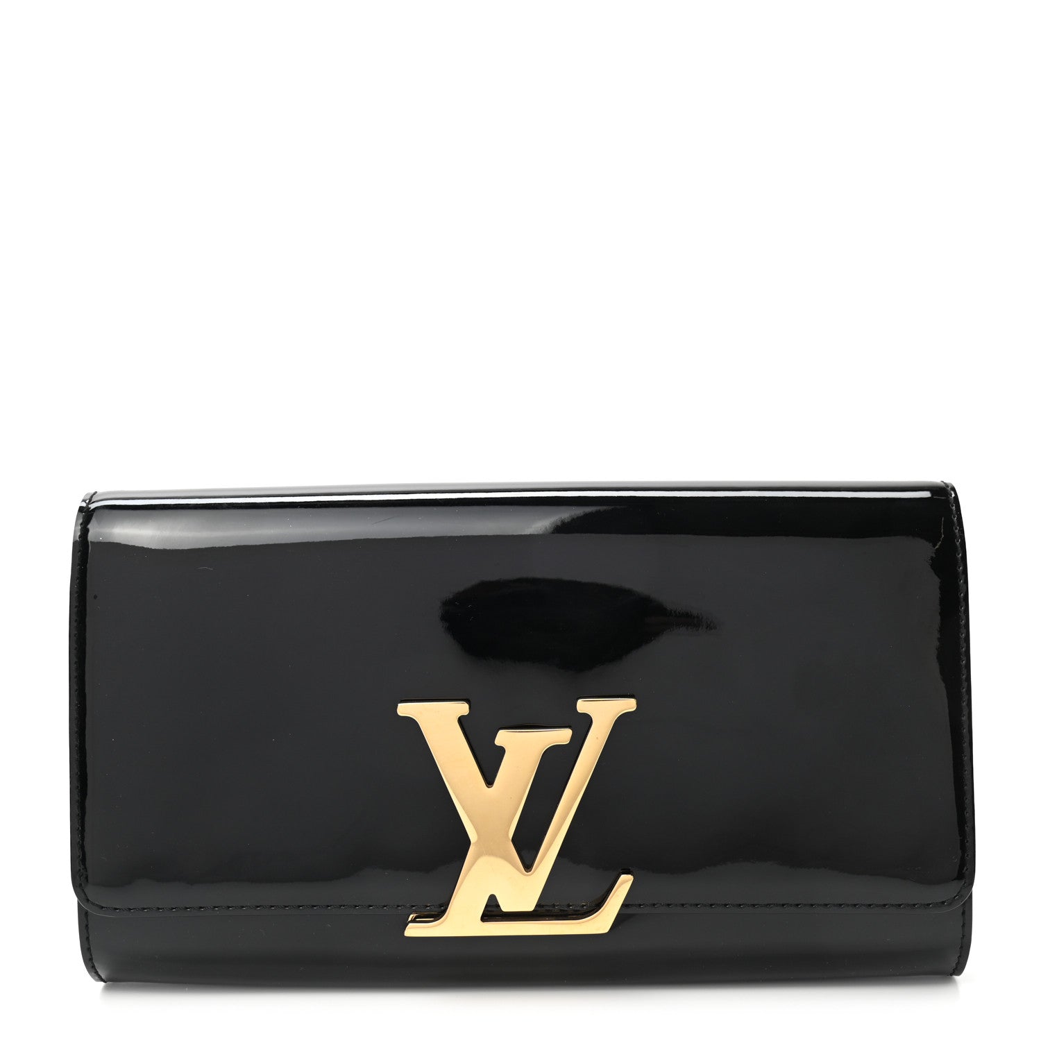 Louis Vuitton Patent Louise Clutch Black 1 of 6