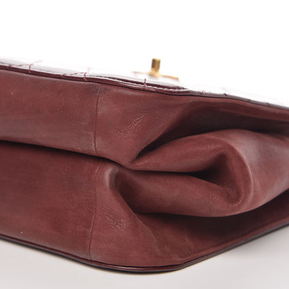 Chanel Glazed Iridescent Calfskin Quilted Tote Burgundy 11 of 11