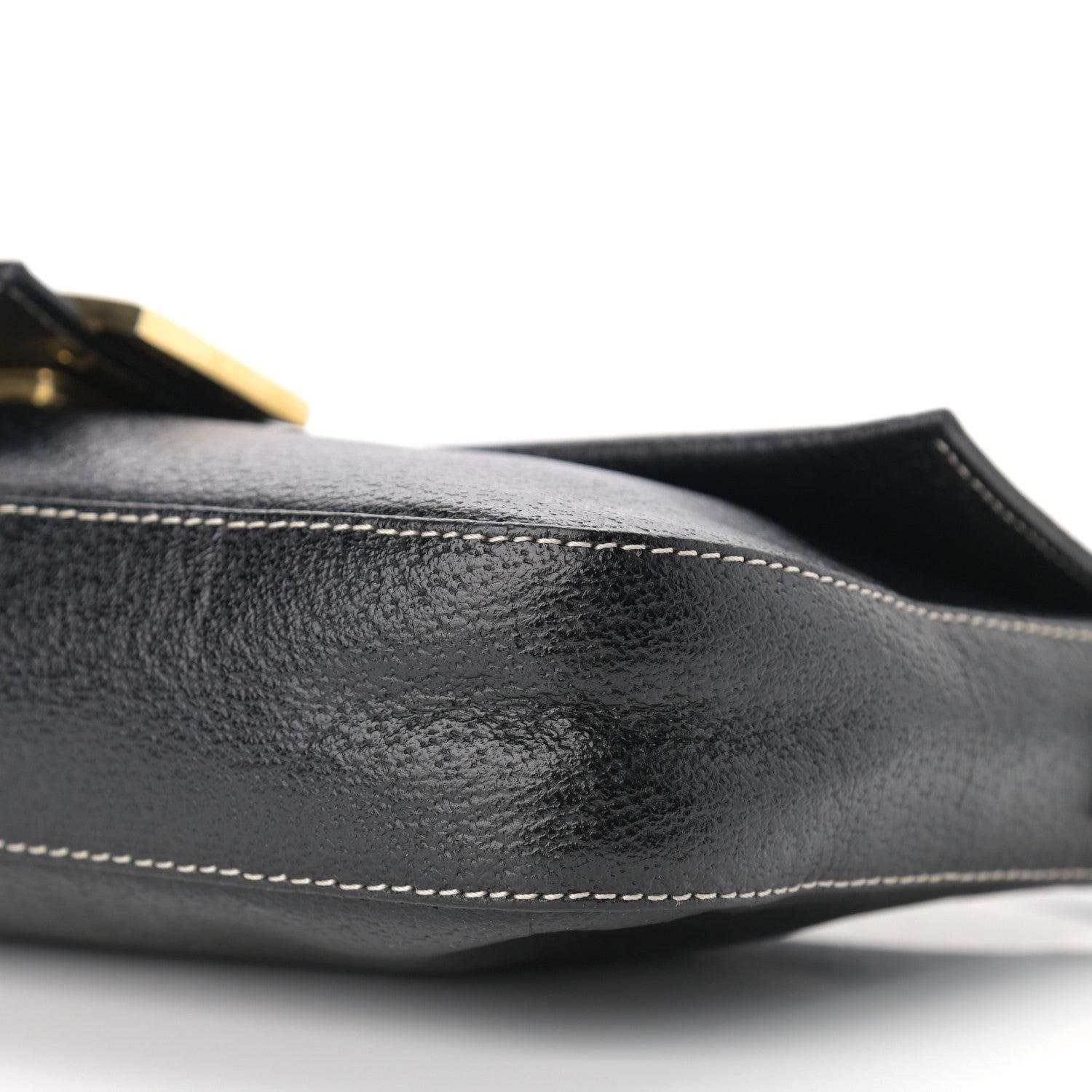Fendi Pebbled Calfskin Baguette Black 10 of 13