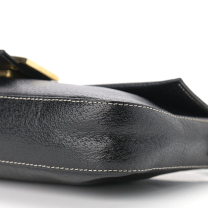 Fendi Pebbled Calfskin Baguette Black 10 of 13