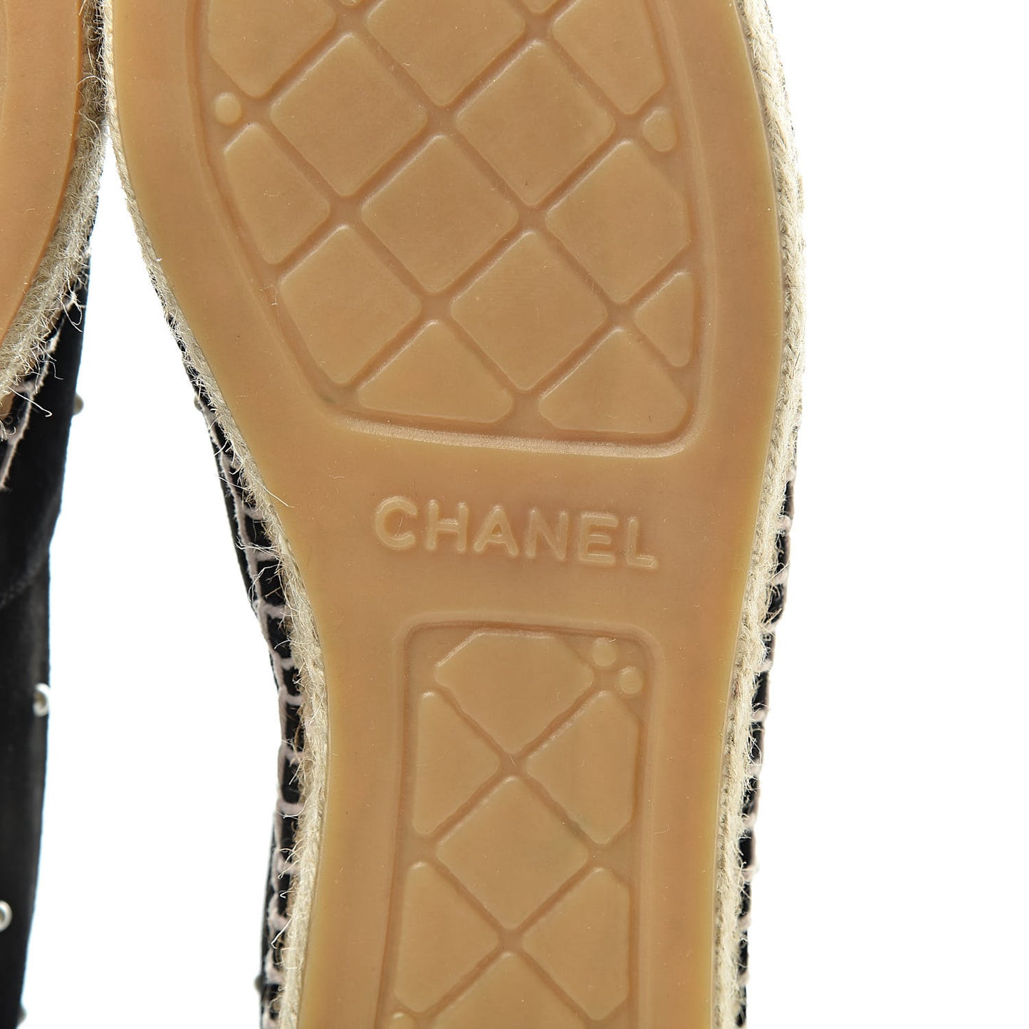 Suede Pearl CC Espadrilles 36 Black