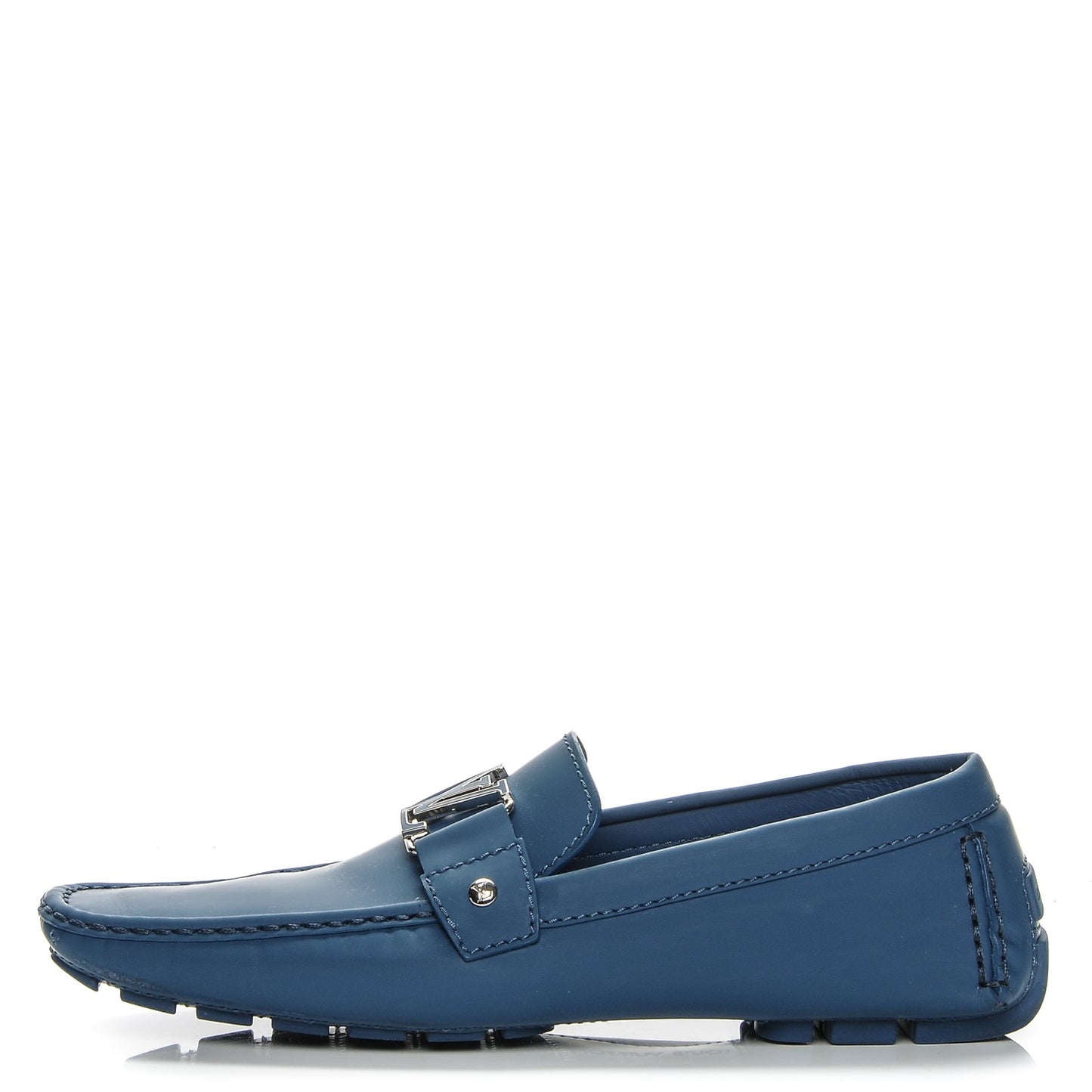 Calfskin Monte Carlo Car Shoe Moccasin Loafers 9.5 Blue
