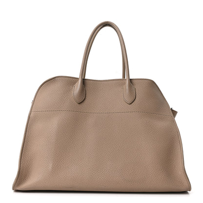 The Row Matte Grained Calfskin Soft Margaux 15 Dark Taupe 1 of 9