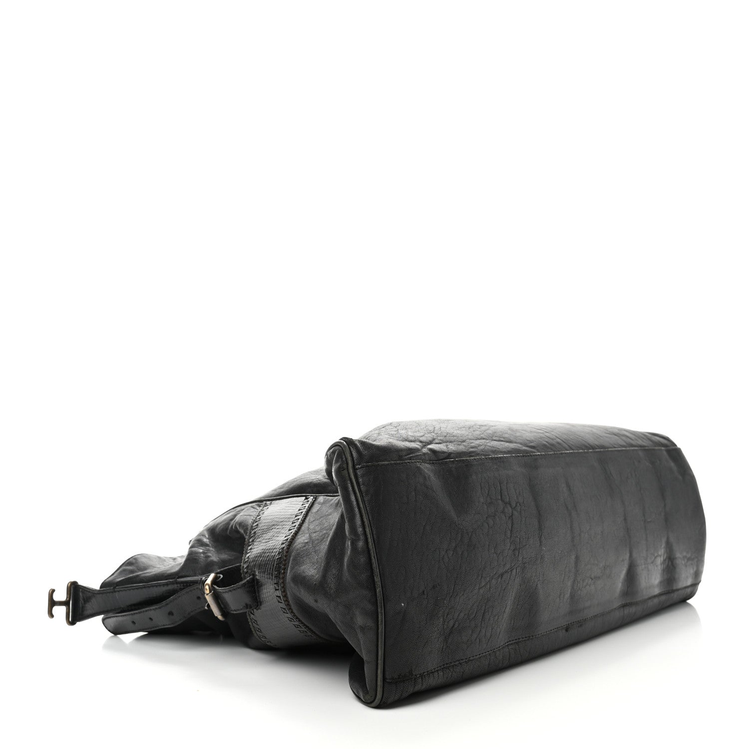 Fendi Distressed Lambskin Large Bag De Jour Tote Black 4 of 13