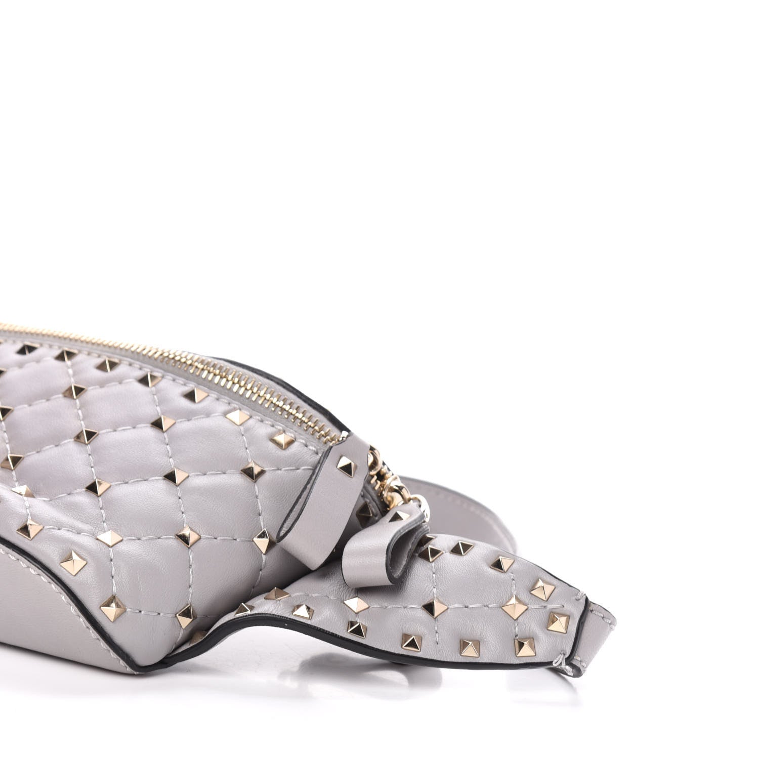 Valentino Garavani Nappa Rockstud Spike Belt Bag 95 Pastel Grey 8 of 9
