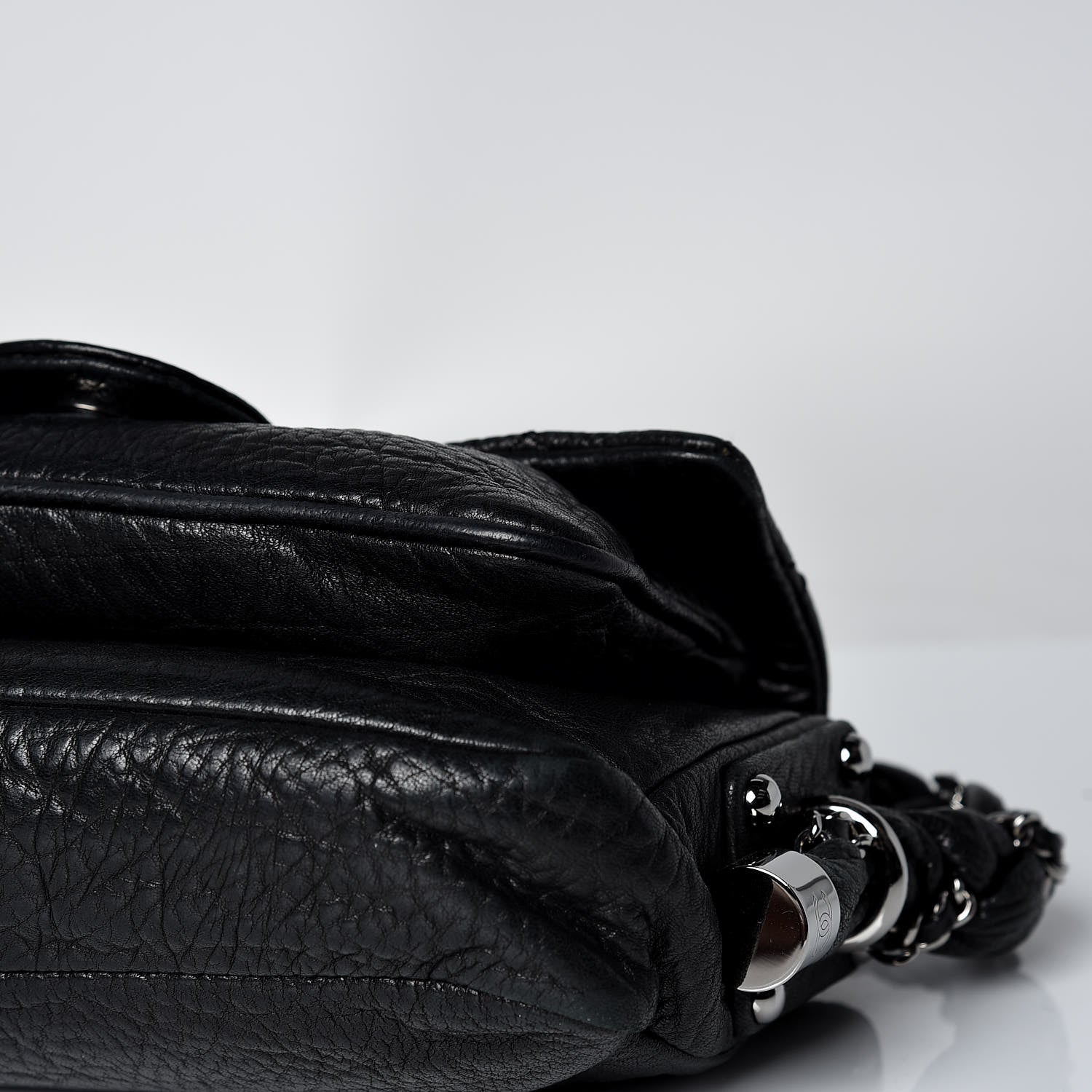 Chanel Distressed Lambskin Small Lady Braid Flap Black 13 of 13