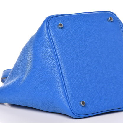 Hermes Taurillon Clemence Picotin Lock 22 MM Bleu Hydra 8 of 10