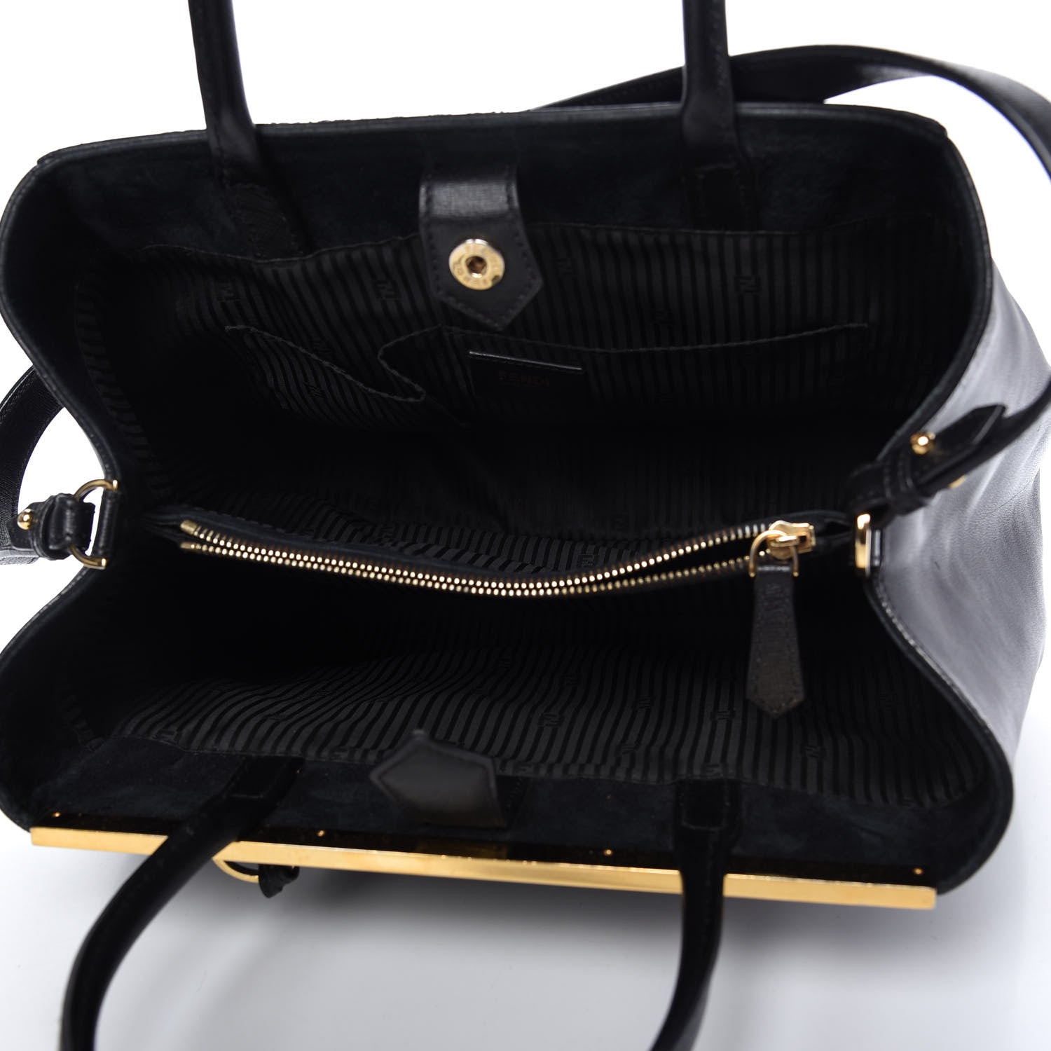 Fendi Vitello Elite Medium 2Jours Tote Black 5 of 11
