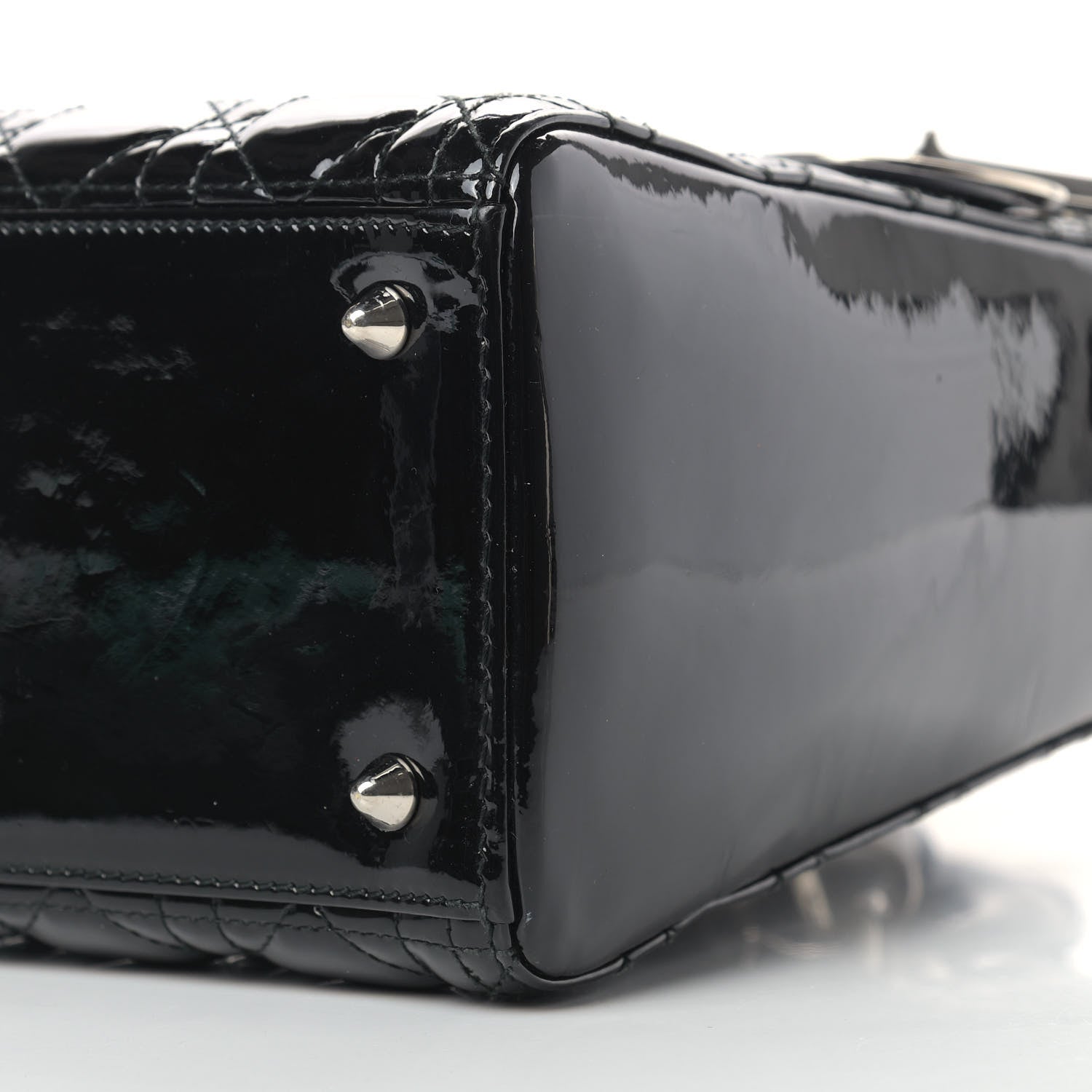 Christian Dior Patent Cannage Medium Lady Dior Black 9 of 11
