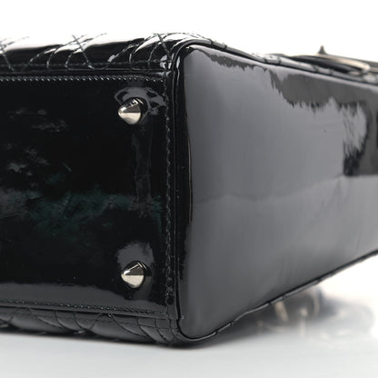 Christian Dior Patent Cannage Medium Lady Dior Black 9 of 11