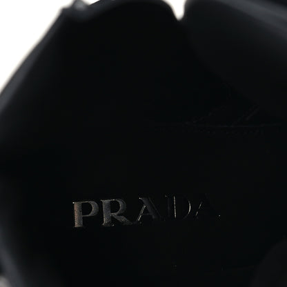 Prada Spazzolato Re-Nylon Metal Triangle Logo Lace Up 55mm Ankle Boots 40.5 Black 8 of 10
