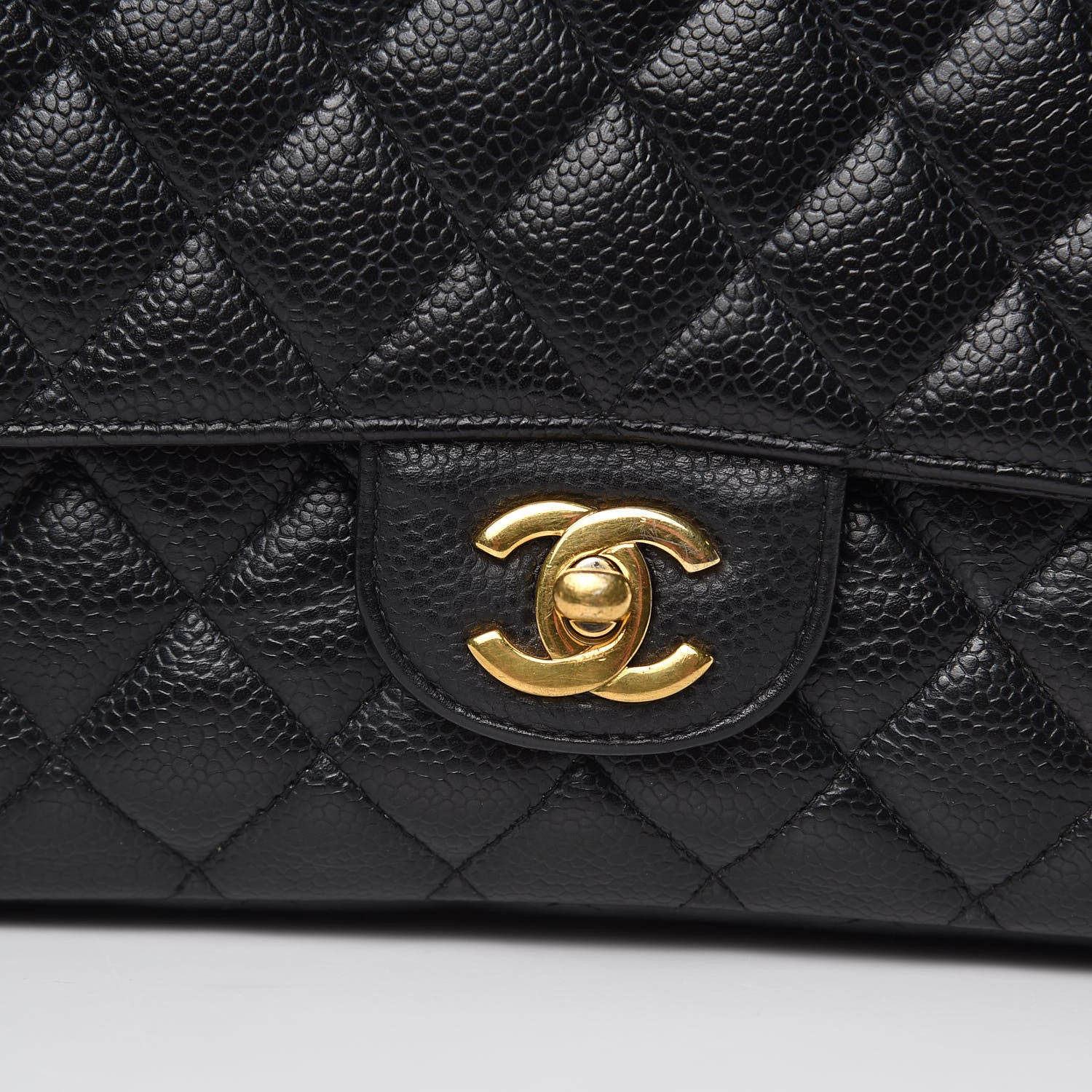 Chanel Caviar Quilted Medium Double Flap Black 17 of 22