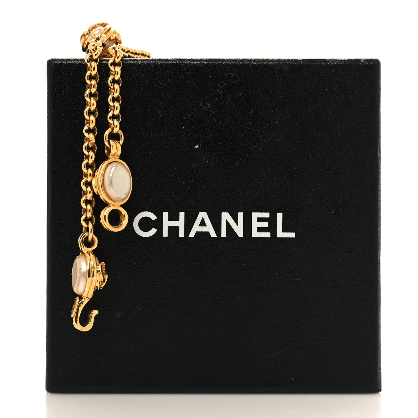 Pearl CC Chain Belt Gold