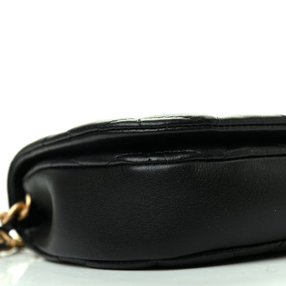 Chanel Calfskin Quilted Coco Mail Clutch With Chain Black 9 of 10