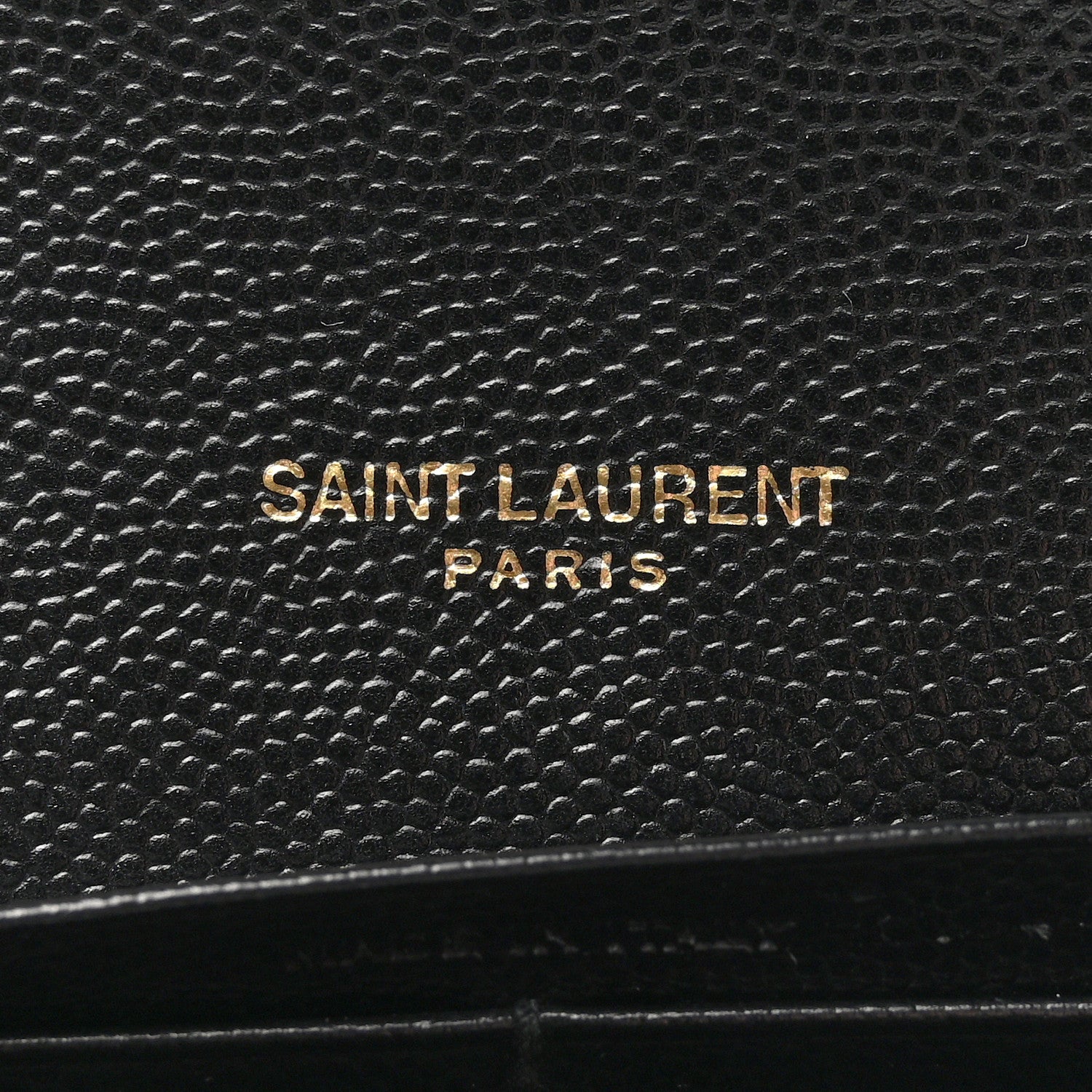 Saint Laurent Grain De Poudre Matelasse Chevron Monogram Flap Wallet Black 6 of 11
