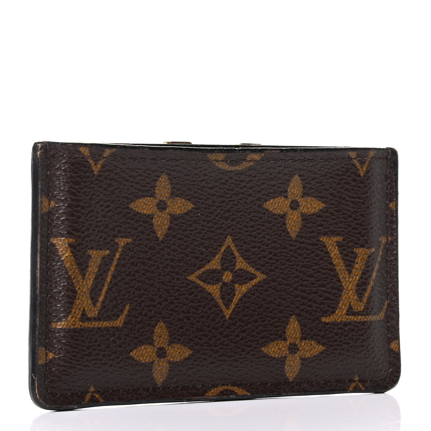 Louis Vuitton Monogram Calfskin Kimono Card Holder Black 2 of 5