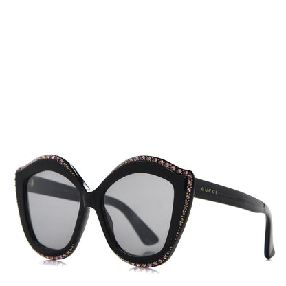 Gucci Crystal Cat Eye GG0118S Sunglasses Black 1 of 8