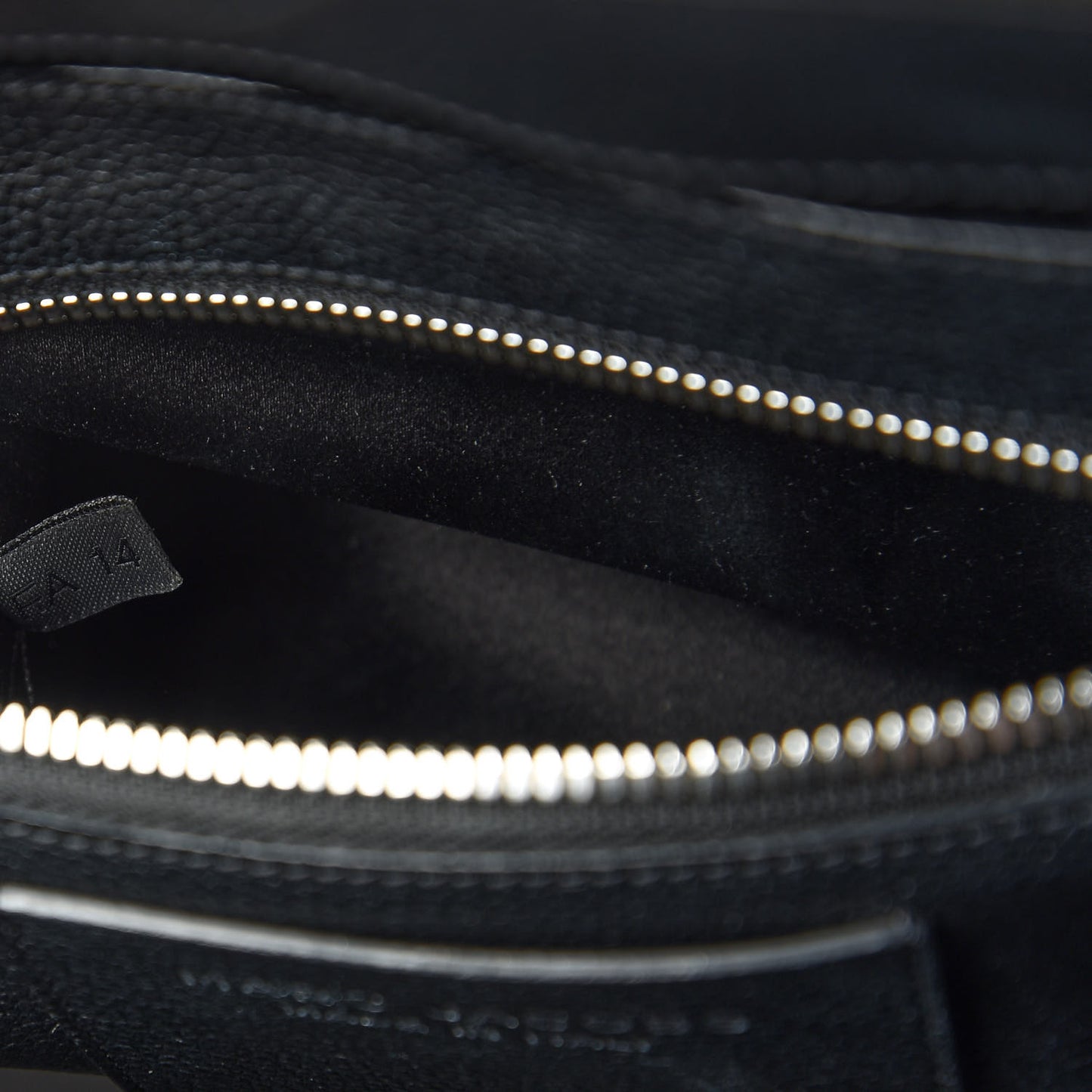 Textured Calfskin Small Incognito Satchel Black