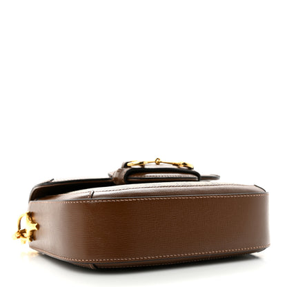 Gucci GG Supreme Monogram Azalea Calfskin Web Mini Horsebit 1955 Shoulder Bag Beige Ebony Brown Sugar 4 of 11