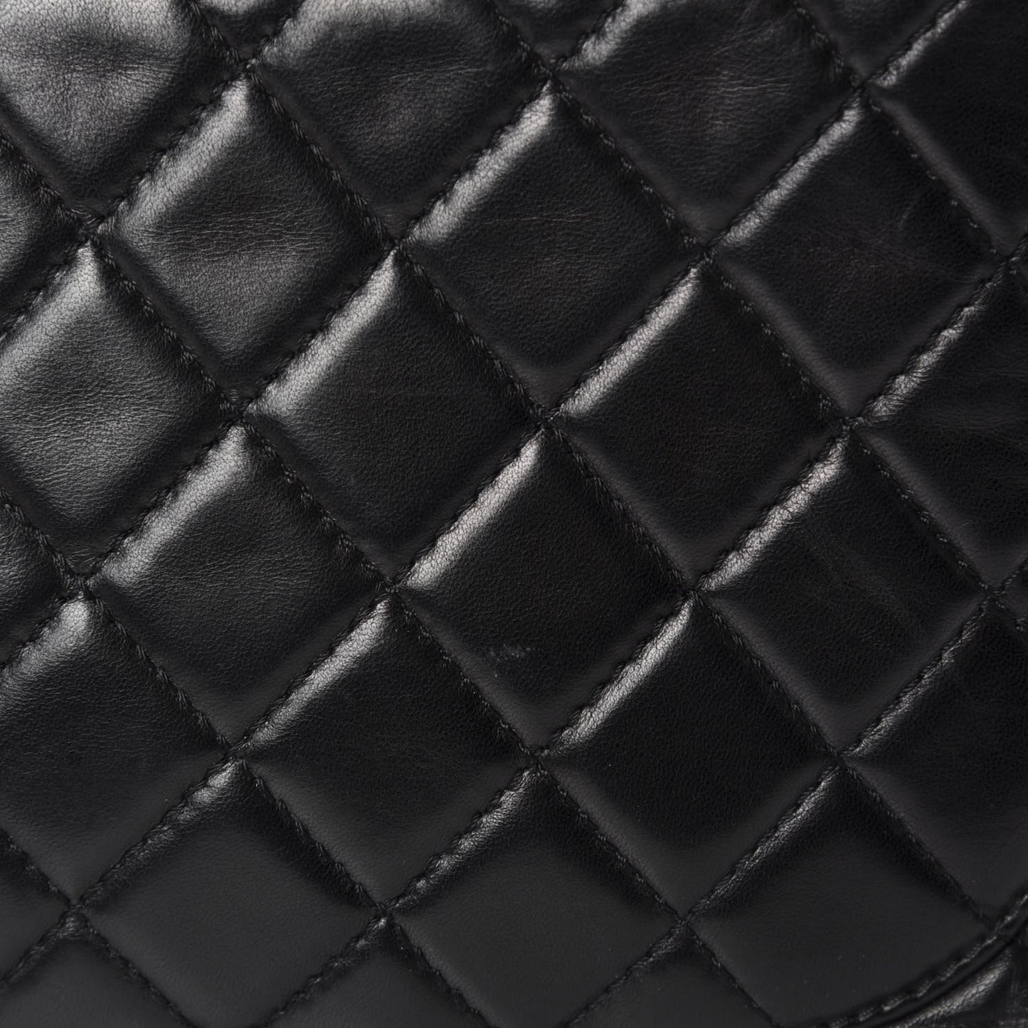 Washed Lambskin Quilted Maxi Single Flap Black