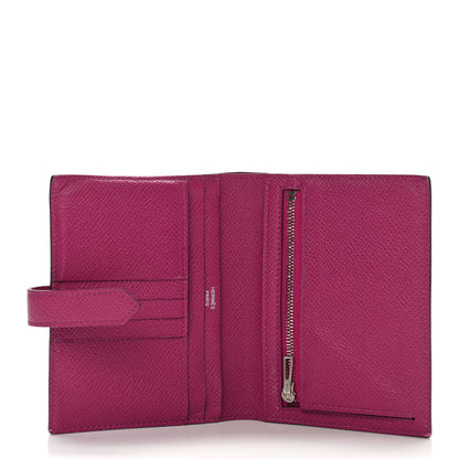 Hermes Epsom Bearn Compact Wallet Rose Pourpre 5 of 12