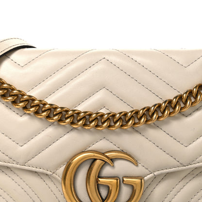 Gucci Calfskin Matelasse Small GG Marmont Shoulder Bag White 8 of 10