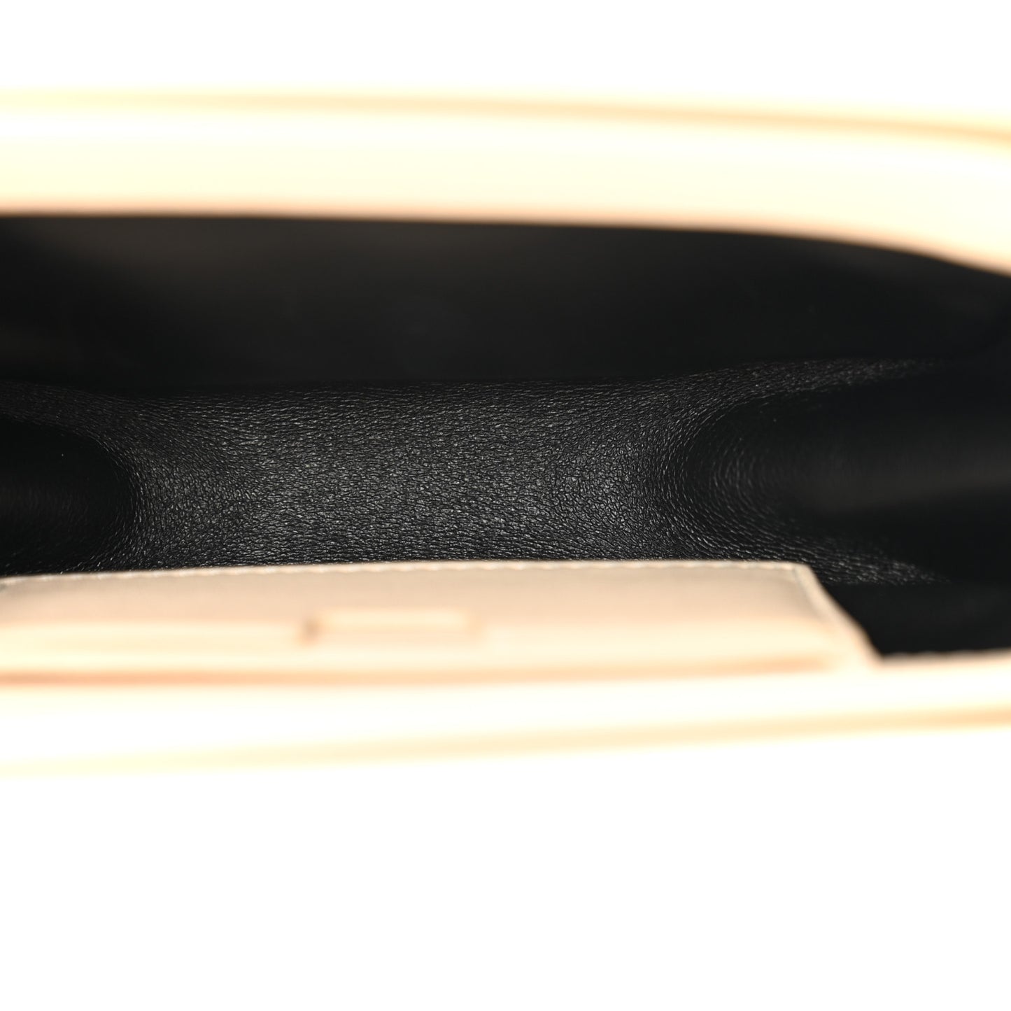 Calfskin Small T Clasp Chain Bag Vanilla