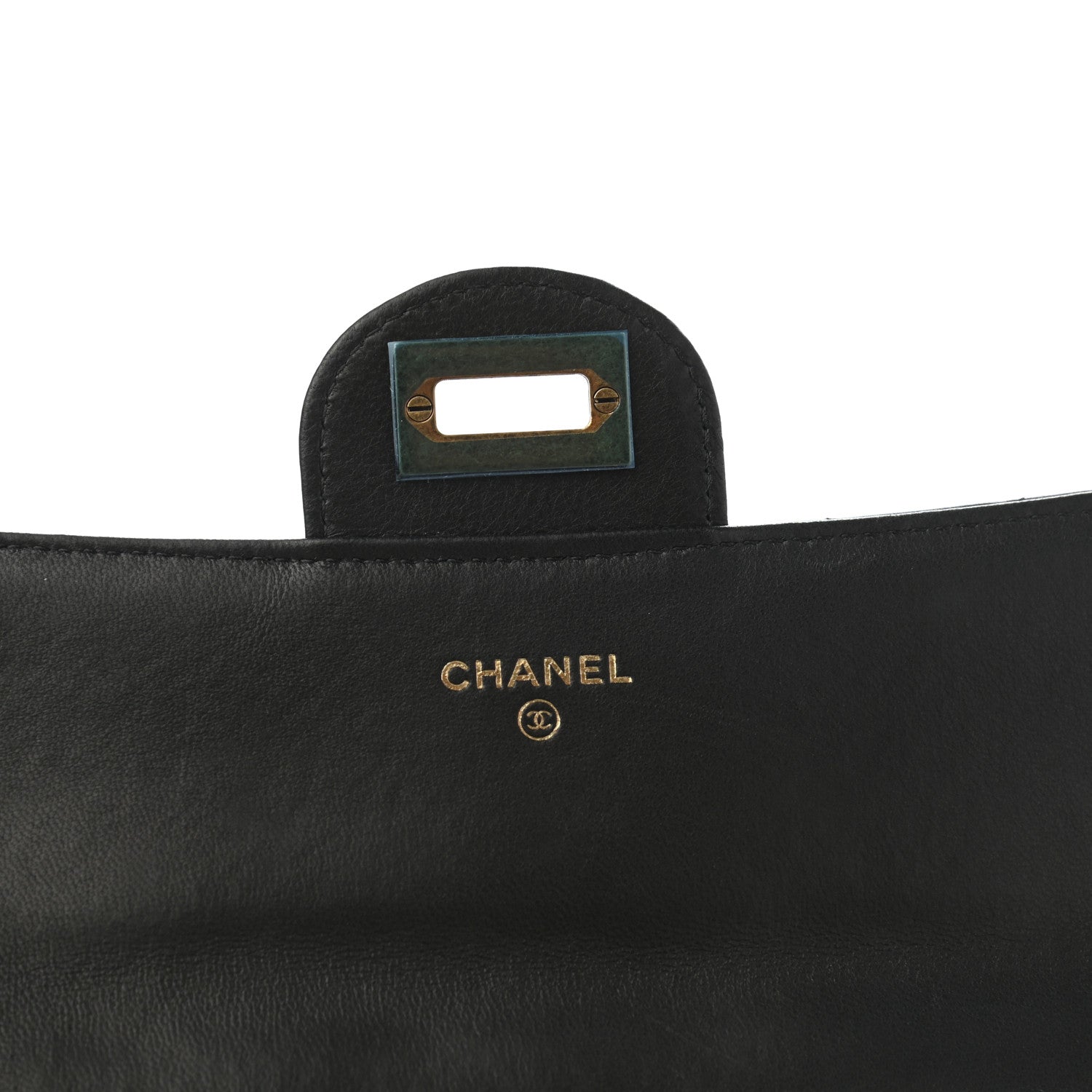 Chanel Crumpled Calfskin Quilted Large Reissue Gusset Flap Wallet Black 8 of 9