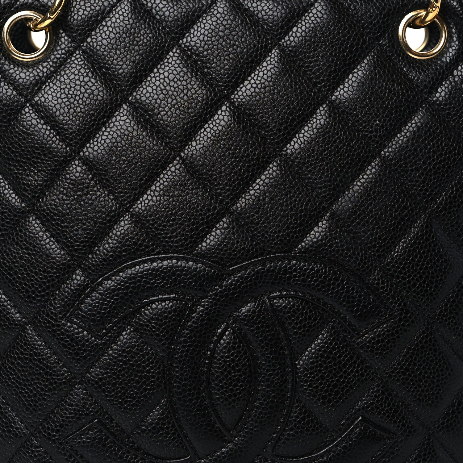Chanel Caviar Quilted Petit Shopping Tote PST Black 7 of 9
