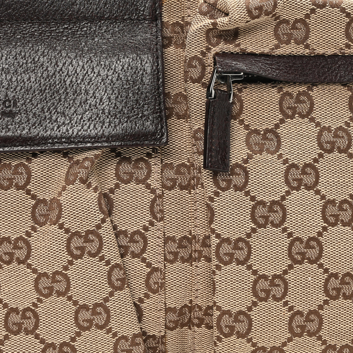 Monogram Web Belt Bag Dark Brown