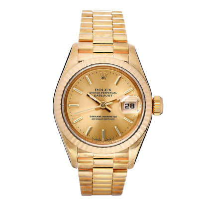 Rolex 18K Yellow Gold 26mm Datejust President Watch Champagne 79178 1 of 5