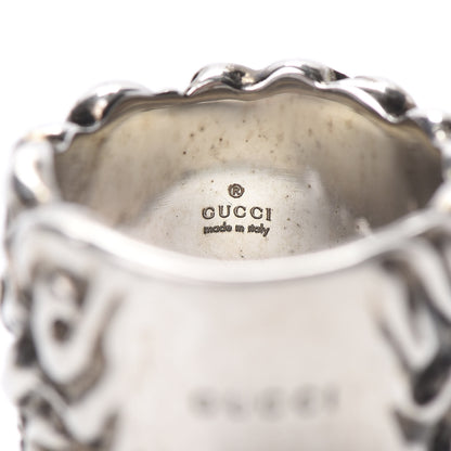 Gucci Metal Lion Mane Ring 6.25 Aged Silver 4 of 8