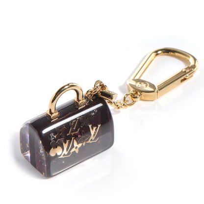 Louis Vuitton Resin Inclusion Speedy Bag Charm Key Chain Amarante 4 of 5