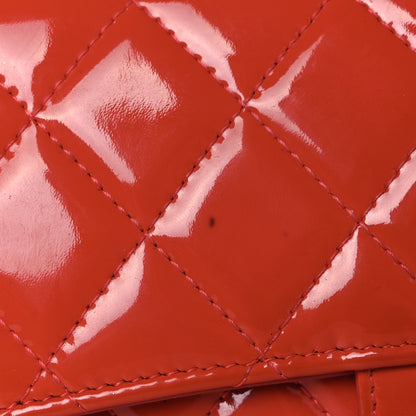 Chanel Patent Quilted Travel Wallet Rose Fonce 14 of 14