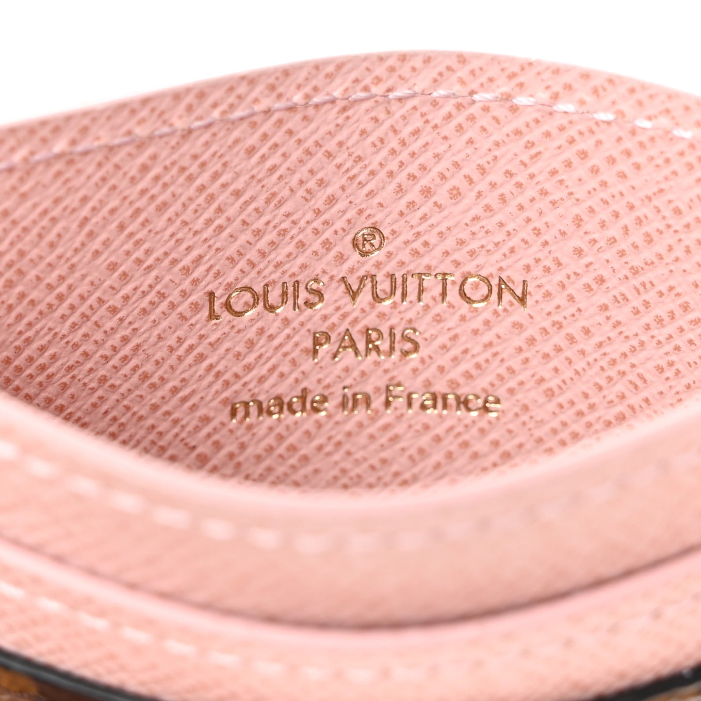 Monogram LV Charms Card Holder Rose Ballerine