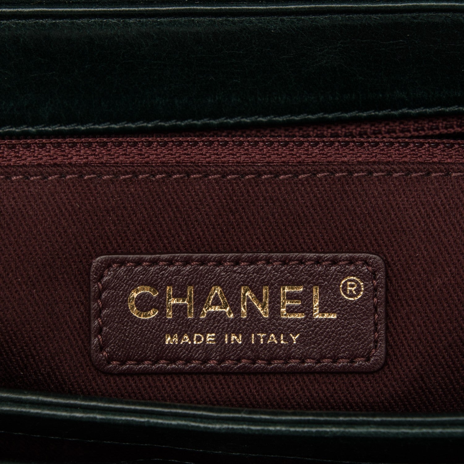 Chanel Glazed Calfskin Quilted Medium Perfect Edge Flap Dark Green 7 of 8