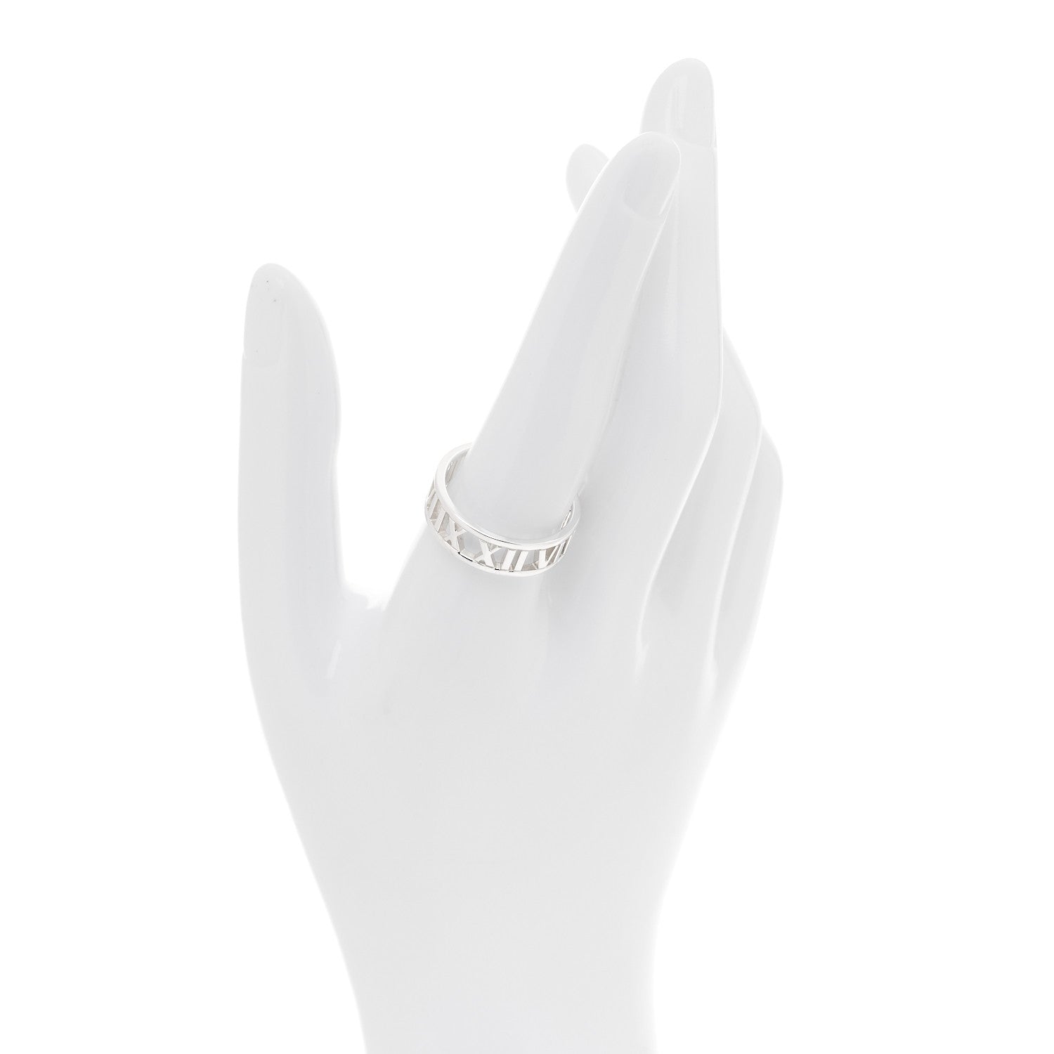 Tiffany Sterling Silver Wide Atlas Open Ring 61 9.75 2 of 4