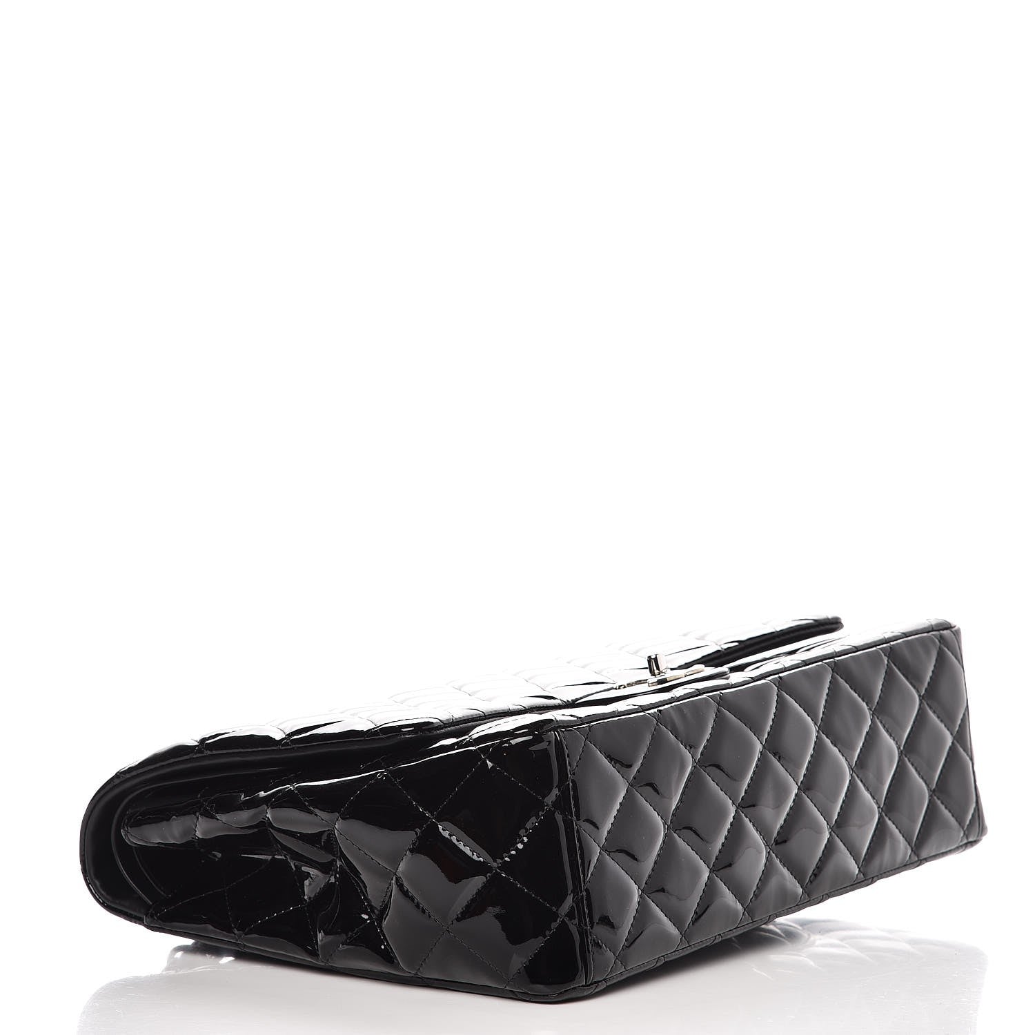 Chanel Patent Quilted Maxi Double Flap Black 4 of 8
