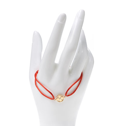 Louis Vuitton 18K Yellow Gold Diamond Silk Sun Idylle Cord Bracelet Red 2 of 5