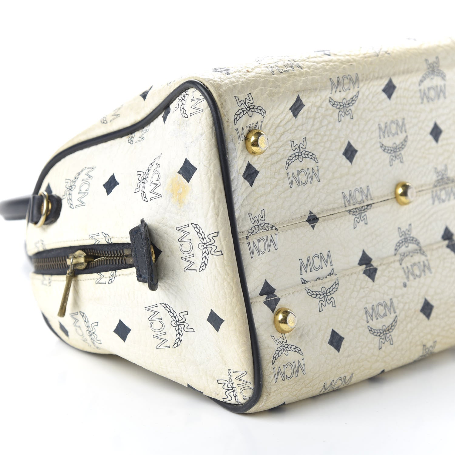 MCM Visetos Essential Boston Bag White 6 of 14