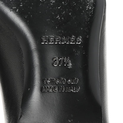 Hermes Goatskin Bilbao Ballerina Flats 37.5 Black 7 of 9