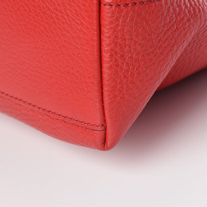 Gucci Pebbled Calfskin Medium Soho Chain Shoulder Bag Tabasco Red 11 of 11