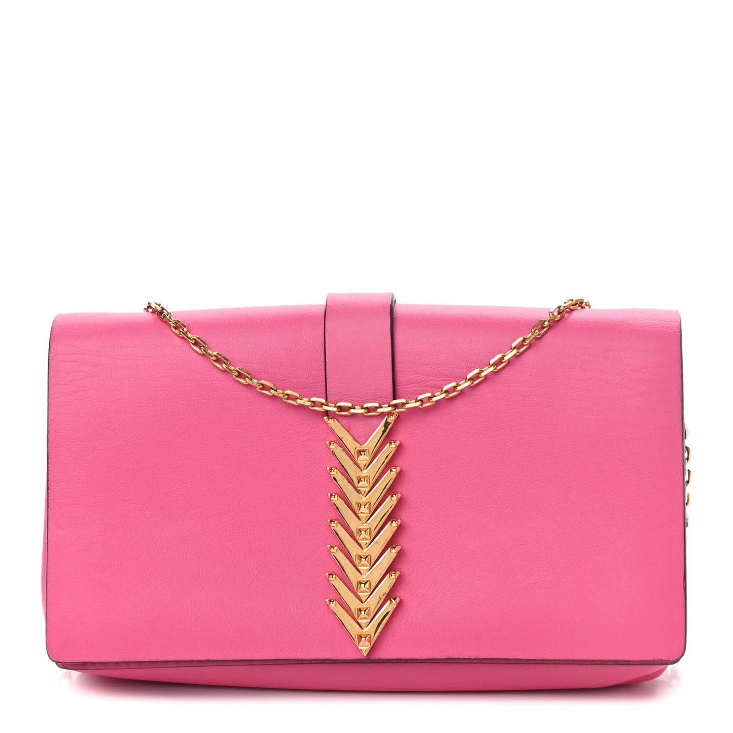 Vitello Chain Shoulder Bag Pink