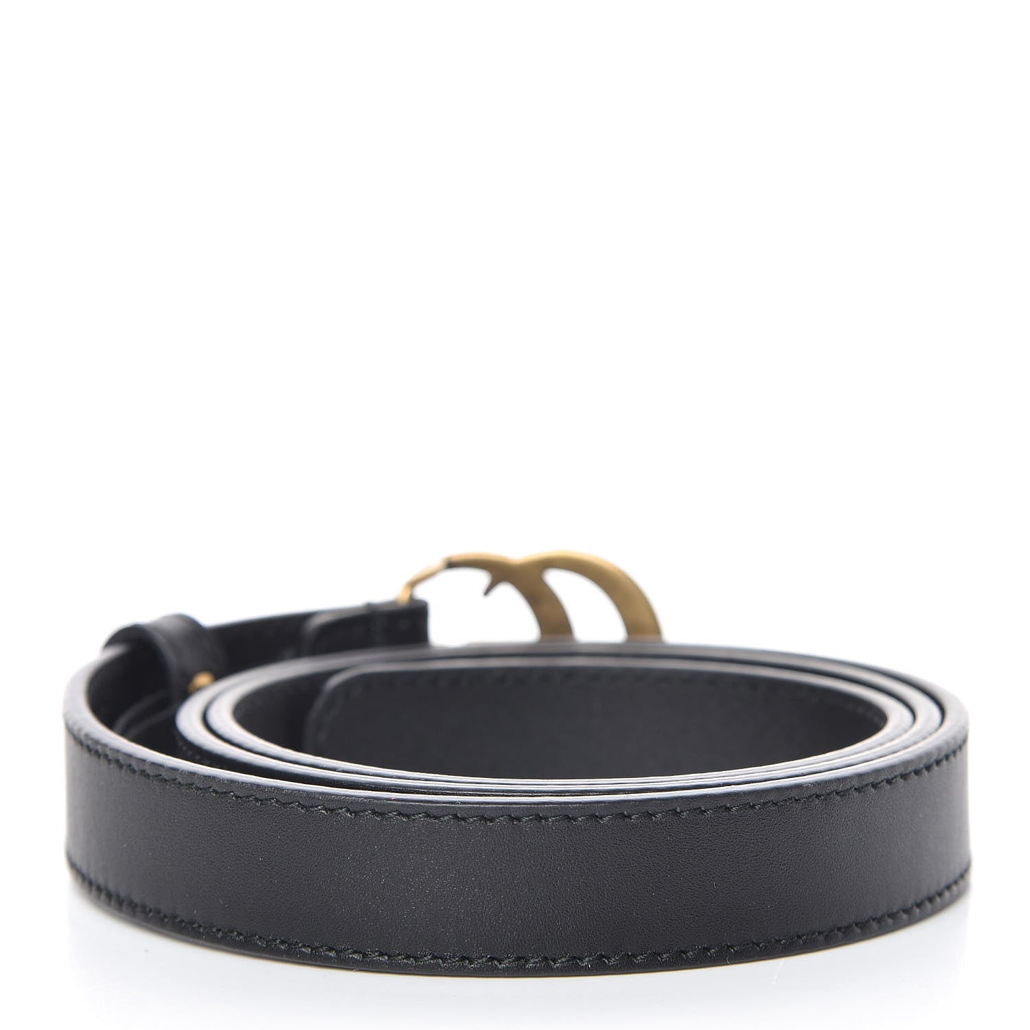 Gucci Calfskin Double G 20mm Belt 80 32 Black 3 of 6